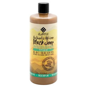 Alaffia Black Soap Authentic African Shea Butter & Wild Mint 1/32 OZ [UNFI-CARLISLE #2089530]