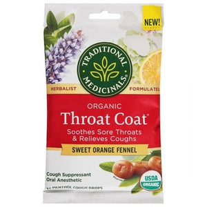 Traditional Medicinals Throat Coat Organic Sweet Orange Fennel 12/16 CT [UNFI #2584001]