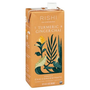 Rishi Tea Chai Concentrate Organic Turmeric Ginger 12/32 OZ [UNFI #1837228] [ebt]