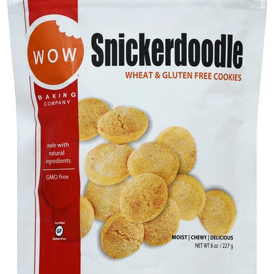 Wow Baking Company Cookies Wheat & Gluten Free Snickerdoodle 6/8 OZ [UNFI #02942084] [ebt]
