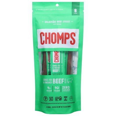 Chomps Sticks Jalapeno Beef Medium 8/9.2 OZ [UNFI #2894954] [ebt]