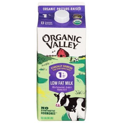 Organic Valley Milk Low Fat 1% Milk Fat 6/64 OZ [UNFI #644740] [ebt]