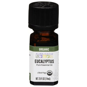 Aura Cacia Pure Essential Oil Organic Eucalyptus Clearing 1/.25 OZ [UNFI-CARLISLE #323238]