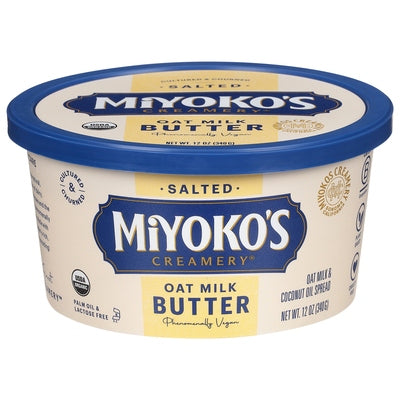 Miyokos Creamery Butter Salted Oat Milk 6/12 OZ [UNFI #2568020] [ebt]