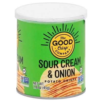 The Good Crisp Company Potato Crisps Sour Cream & Onion 12/1.6 OZ [UNFI #2132645] [ebt]