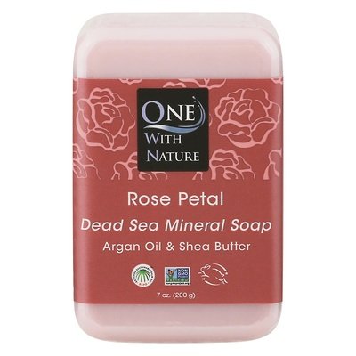 One With Nature Soap Dead Sea Mineral Rose Petal 1/7 OZ [UNFI-CARLISLE #650390]