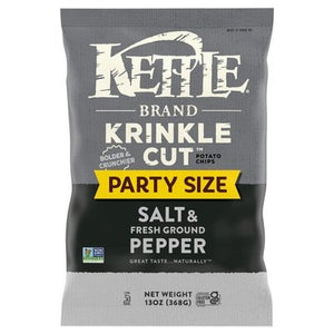 Kettle Brand Potato Chips Salt & Fresh Ground Pepper Party Size 9/13 OZ [UNFI #2342335] [ebt]