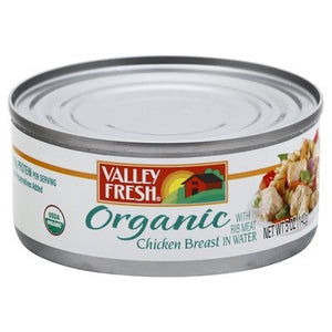 Valley Fresh Chicken Breast Organic In Water 12/5 OZ [UNFI #491480] [ebt]