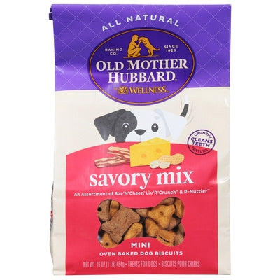 Old Mother Hubbard Dog Biscuits Oven Baked Savory Mix Mini 4/16 OZ [UNFI #2850618]