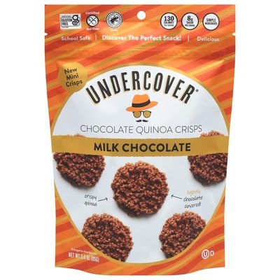 Undercover Chocolate Chocolate Quinoa Crisps Milk Chocolate Mini 12/3 OZ [UNFI #3018660] [ebt]