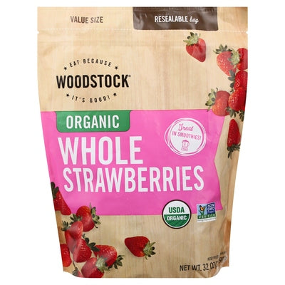 Woodstock Strawberries Organic Whole Value Size 6/32 OZ [UNFI #2252336] [ebt]