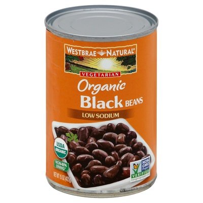 Westbrae Black Beans Low Sodium Organic 12/15 OZ [UNFI #306829] [ebt]