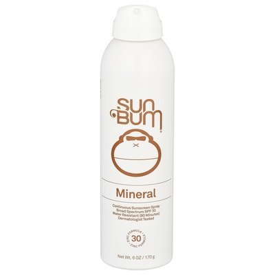 Sun Bum Continuous Sunscreen Spray Mineral Broad Spectrum Spf 30 1/6 OZ [UNFI-CARLISLE #2386183]