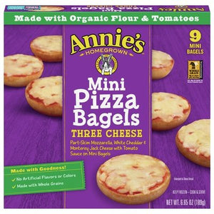 Annies Homegrown Pizza Bagels Three Cheese Mini 12/6.65 OZ [UNFI #1630904] [ebt]