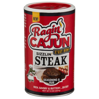 Ragin Cajun Fixins Seasoning & Rub Sizzlin Steak 6/8 OZ [UNFI #02932770] [ebt]