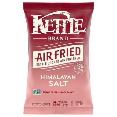 Kettle Brand Potato Chips Air Fried Himalayan Salt 12/6.5 OZ [UNFI #2918381] [ebt]