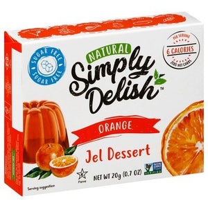 Simply Delish Jel Dessert Orange 6/.7 OZ [UNFI-CARLISLE #2030302] [ebt]