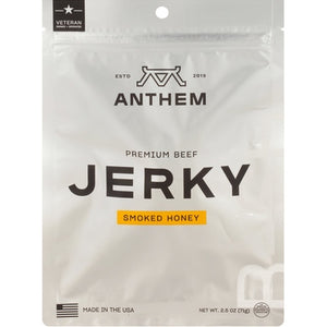 Anthem Snacks Llc Jerky Premium Beef Smoked Honey 12/2.5 OZ [UNFI #03074853] [ebt]