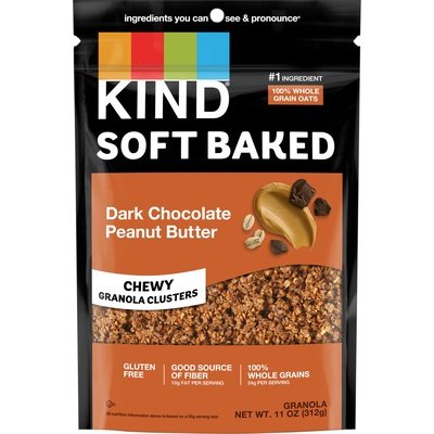 Kind Granola Clusters Dark Chocolate Peanut Butter Chewy Soft Baked 5/11 OZ [UNFI #2902807] [ebt]