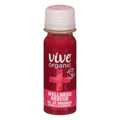 Vive Organic Shot Oil Of Oregano Ginger & Elderberry Wellness Rescue 12/2 OZ [UNFI #2185940] [ebt]