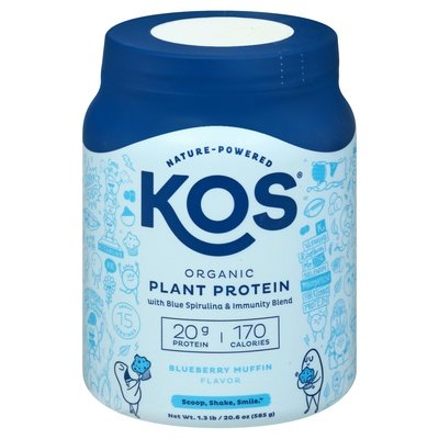 Kos Plant Protein Powder Organic Blueberry Muffin Flavor 1/20.6 OZ [UNFI-CARLISLE #2661833]