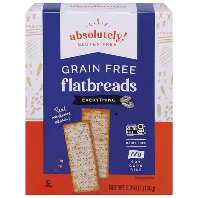 Absolutely Gluten Free Flatbreads Grain Free Everything 12/5.29 OZ [UNFI #1118264] [ebt]