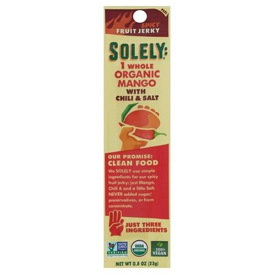 Solely Fruit Jerky Organic Mango With Chili & Salt 12/.8 OZ [UNFI-CARLISLE #2565588] [ebt]