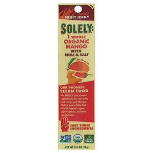 Solely Fruit Jerky Organic Mango With Chili & Salt 12/.8 OZ [UNFI-CARLISLE #2565588] [ebt]