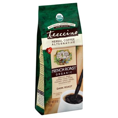 Teeccino Coffee Alternative Herbal Organic All Purpose Grind Dark Roast French Roast Naturally Caffeine Free 6/11 OZ [UNFI #0368415] [ebt]