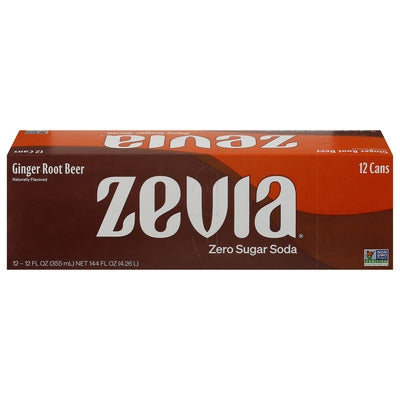 Zevia Soda Zero Sugar Ginger Root Beer 2/12/12 Z [UNFI #2892107] [ebt] D