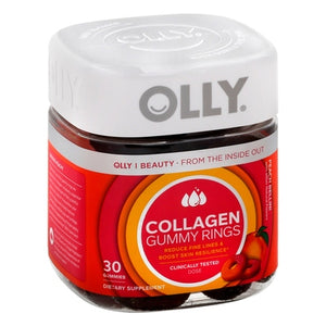 Olly Collagen Gummy Rings Peach Bellini 30 CT [UNFI-CARLISLE #2704054]