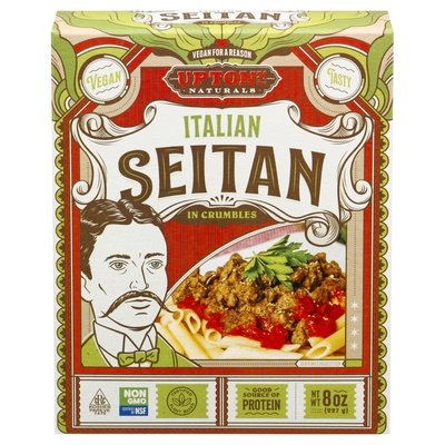 Uptons Naturals Seitan In Crumbles Italian 6/8 OZ [UNFI #1803089] [ebt]