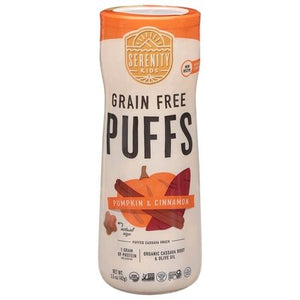 Serenity Kids Puffs Grain Free Pumpkin & Cinnamon 6/1.5 OZ [UNFI #2777910] [ebt]