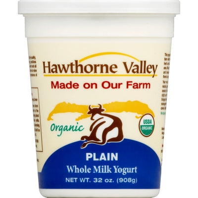 Hawthorne Valley Yogurt Organic Whole Milk Plain 6/32 OZ [UNFI #0510800] [ebt]