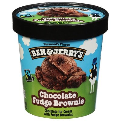 Ben & Jerrys Ice Cream Chocolate Fudge Brownie 8/PINT [UNFI #357194] [ebt]