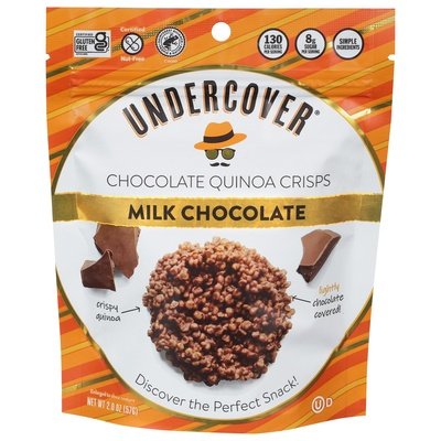Undercover Chocolate Chocolate Quinoa Crisps Milk Chocolate 12/2 OZ [UNFI #2218618] [ebt]