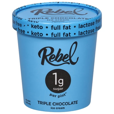 Rebel Creamery Ice Cream Triple Chocolate 8/1 PINT [UNFI #02474732] [ebt]