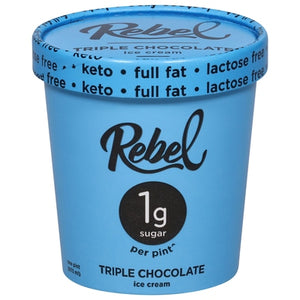 Rebel Creamery Ice Cream Triple Chocolate 8/1 PINT [UNFI #02474732] [ebt]