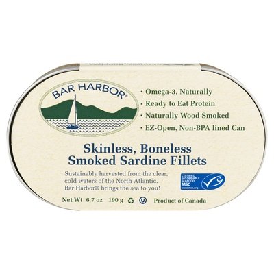 Bar Harbor Sardine Fillets Skinless Boneless Smoked 12/6.7 OZ [UNFI #1421635] [ebt]