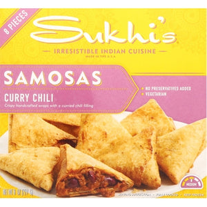 Sukhis Samosas Curry Chili Medium 6/8 OZ [UNFI #03071560] [ebt]