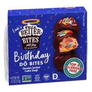 Better Bites Cookie Dough Chocolate Enrobed Birthday Do Bites 6/4.7 OZ [UNFI #2414720] [ebt]
