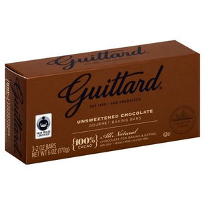 Guittard Baking Bars Gourmet Unsweetened Chocolate 12/3/2 OZ [UNFI #1540822] [ebt]