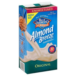 Almond Breeze Almondmilk Original Unsweetened Family Size 8/64 OZ [UNFI #172676] [ebt]
