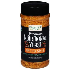 Frontier Nat Prod Co-Op Nutritional Yeast Premium Nacho Spice 1/7.3 OZ [UNFI-CARLISLE #2607539] [ebt]