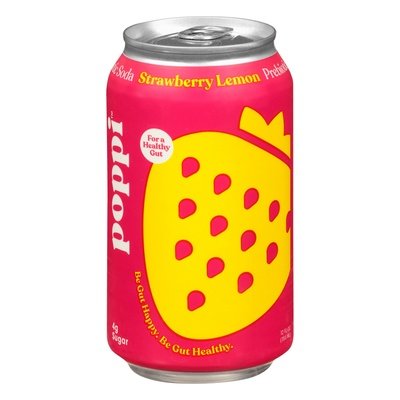 Poppi Prebiotic Soda Strawberry Lemon 12/12 OZ [UNFI #2674620] [ebt]