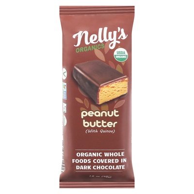 Nellys Organics Bar Peanut Butter 9/1.6 OZ [UNFI #2790483] [ebt]