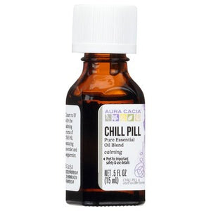 Aura Cacia Pure Essential Oil Blend Chill Pill Calming 1/.5 OZ [UNFI-CARLISLE #822536]