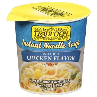 Tradition Instant Noodle Soup Vegetarian Chicken Flavor Imitation 12/2.29 OZ [UNFI #863662] [ebt]