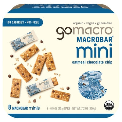 Gomacro Macrobars Oatmeal Chocolate Chip Mini 7/7.2 OZ [UNFI #3055589] [ebt]