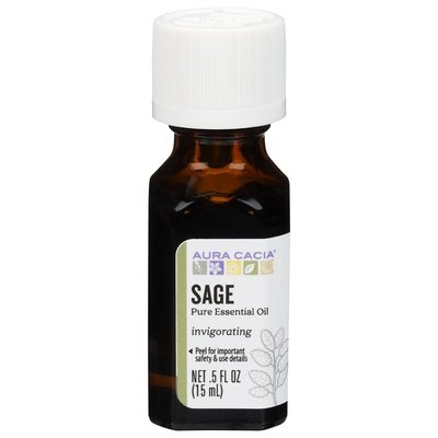 Aura Cacia Pure Essential Oil Sage Invigorating 1/.5 OZ [UNFI-CARLISLE #445643]